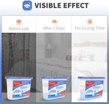 Vacplus Moisture Absorbers 6 Pack, 10.5 Oz Portable Humidity Absorber Boxes - Image 5