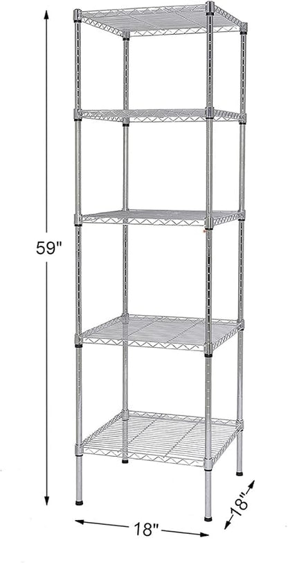 Finnhomy Heavy Duty 5 Tier Wire Shelving Unit, Metal Shelving - Image 3
