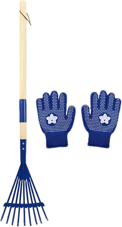 Kids Leaf Rake | 27 Inch Detachable Wooden Handle - Image 8