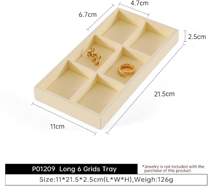 Dark Blue Jewelry Display Tray Ring Necklace Earring Bangle Organizer - Image 6