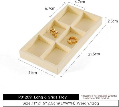 Dark Blue Jewelry Display Tray Ring Necklace Earring Bangle Organizer - Image 6
