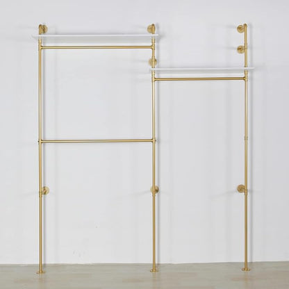 Industrial Pipe Clothing Rack Wall Mounted, Heavy Duty Hanging Clothes Rack - Image 4
