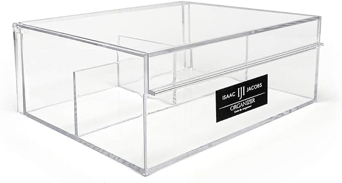 Isaac Jacobs 3-Compartment Clear Acrylic Organizer by IsaacJacobs