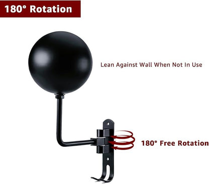 Metal Motorcycle Helmet Holder, 180° Rotating Wall Mounted Helmet Rack - Image 5