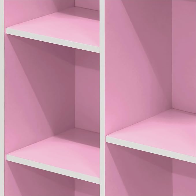 Furinno LUDER Book Shelf, 7-Cube Bookshelf, 9.4 x 19.5 x 41.7, - Image 9