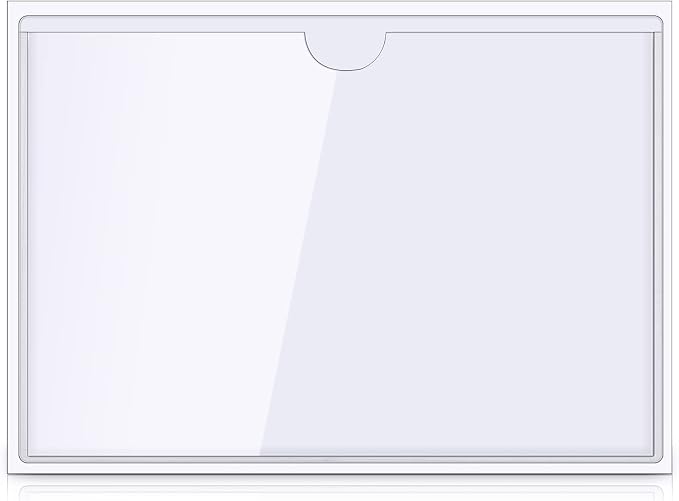 Chinco 50 Pack 4" x 6" Clear Adhesive Pockets, Index Card Pockets - Image 4