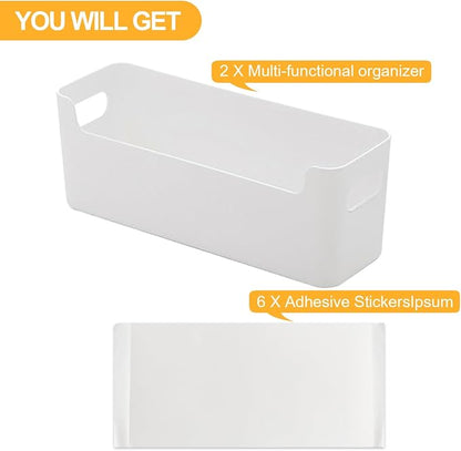 2 Pack Cabinet Organizer Storage, Adhesive Over Cabinet Door Organizer - Image 2