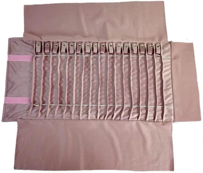 Portable Jewelry Roll Untangled Secure Necklace Travel Storage Bag Displays - Image 3
