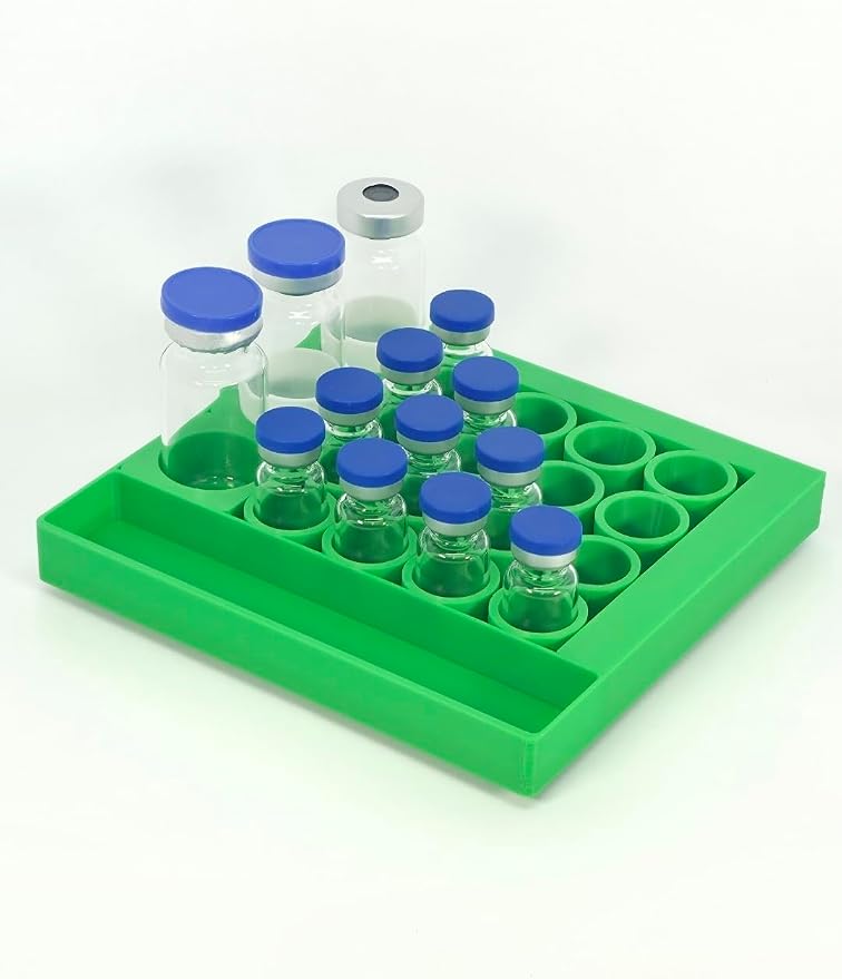 Vial Holder for Refrigerator Use | Home Vial Organizer Tray for Peptide– by Unknown