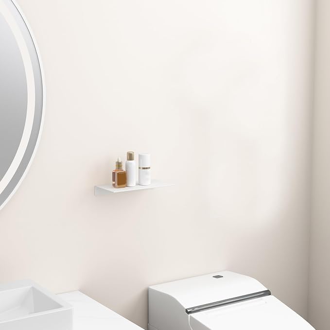 Danpoo 8 inch White Small Floating Shelf - Image 5
