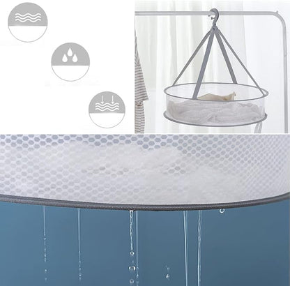 2 Pack Drying Rack Clothing Collapsible Laundry Basket 23'' Folding Hanging Dry - Image 5