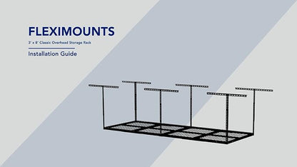 FLEXIMOUNTS 3x8 Overhead Garage Storage Rack, Adjustable Storage Organization - Image 7