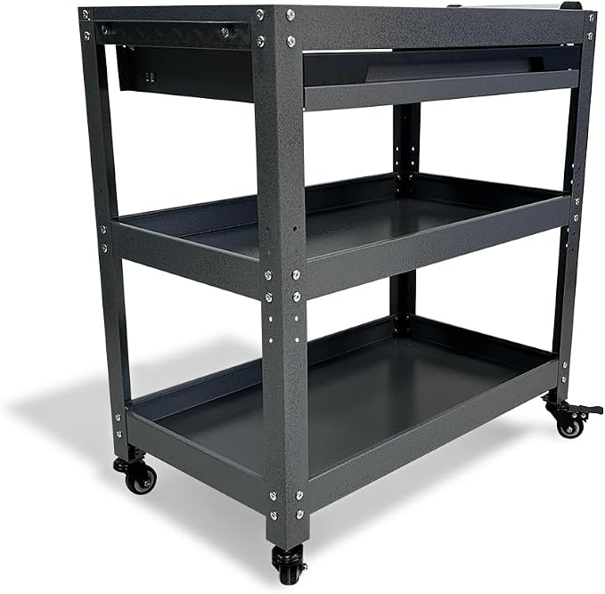 Metal 3 Tier Rolling Tool Cart by JZD