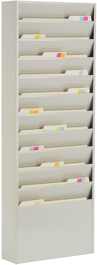 Displays2go Office File Folder Wall Rack, 11 Tiered Pockets, Medical Chart - Image 2