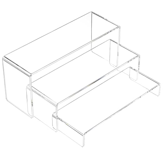 NIUBEE Acrylic Display Riser, Collectibles Display Stands Shelf by NIUBEE