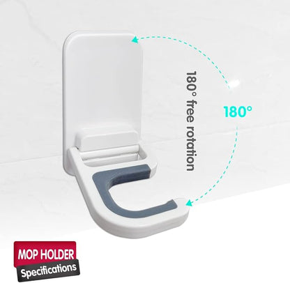 6PCS Broom and Mop Holder Wall Mount, Self Adhesive – No Drilling Broom Hanger - Image 6