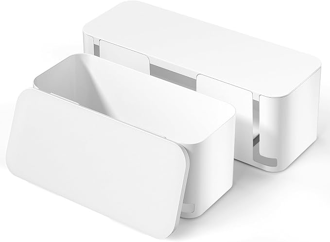 YECAYE 2 Pack Cable Management Box, Pet Friendly Cable Box Organizer by Yecaye