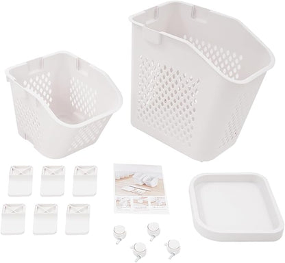 2-Tier Plastic Laundry Hamper Sorter - Image 9