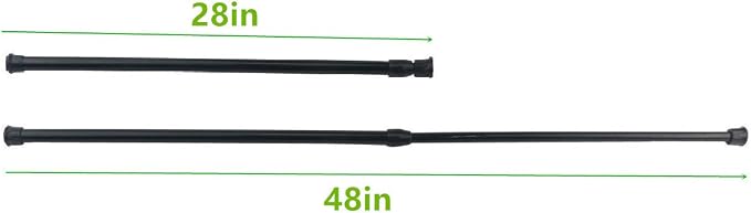 Tension Rods, 4 Pack 28-48 Inches Adjustable Spring Steel Cupboard Bars Tension - Image 2