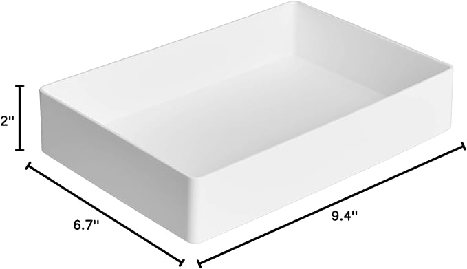 Amazon Basics Rectangular Plastic Desk Organizer - Image 7