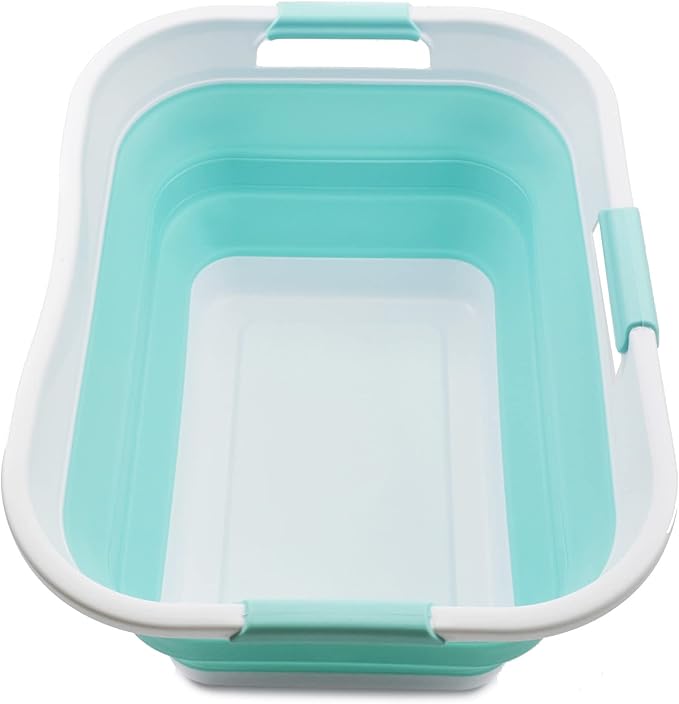 SAMMART 30L Collapsible Plastic Laundry Basket by SAMMART