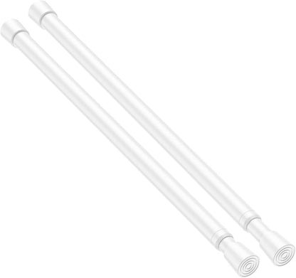 2 Pack Spring Tension Rod, Adjustable 12-18 Inch No Drill, Fits Windows Kitchen by ZipGloTensionRod