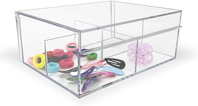 Isaac Jacobs 4-Compartment Clear Acrylic Organizer - Image 5