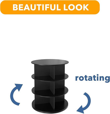 SpaceAid 3 Tier Rotating Shoe Rack Tower, Spinning Shoe Display Lazy Susan - Image 7