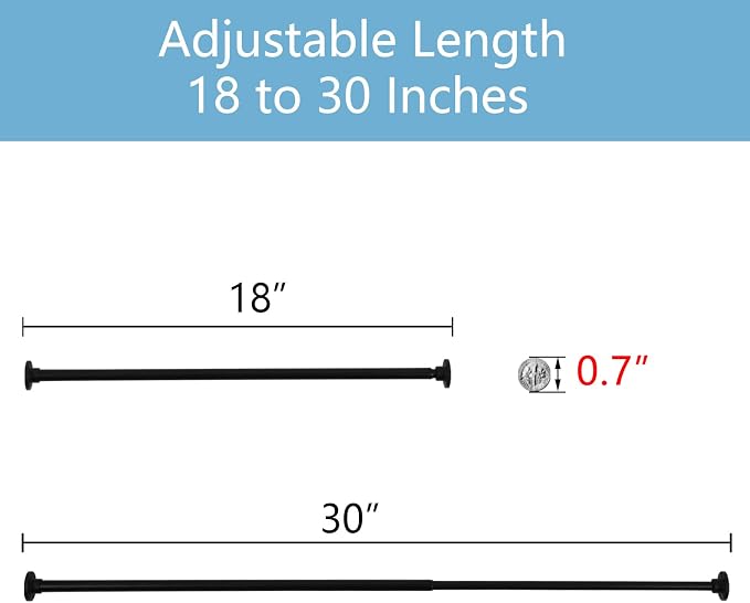 TYRON Small Thin Skinny Closet Rods - Image 5