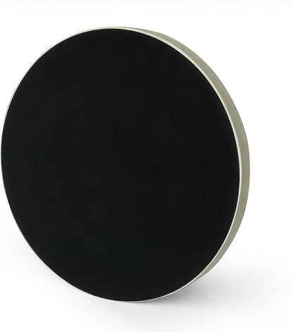 HofferRuffer Large Round Serving Tray 24'', Elegant Faux Leather Circle Ottoman - Image 8