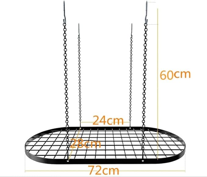 Ceiling Pot and Pan Hanging Rack, Matte Black Kitchen Organizer | - Image 8