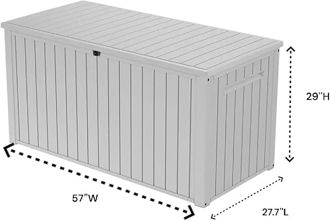 Outdoor Storage Box with Lockable Lid - Image 2