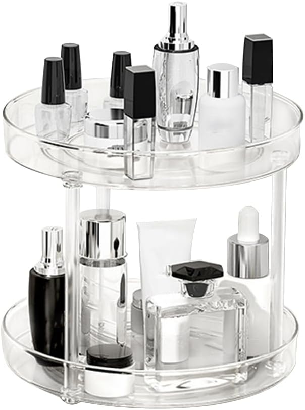 360° Rotating Makeup Organizer, Adjustable Spinning Cosmetic Carousel by Unknown
