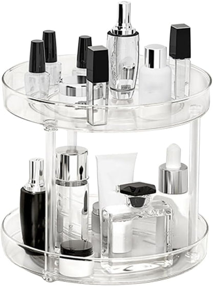 360° Rotating Makeup Organizer, Adjustable Spinning Cosmetic Carousel by Unknown