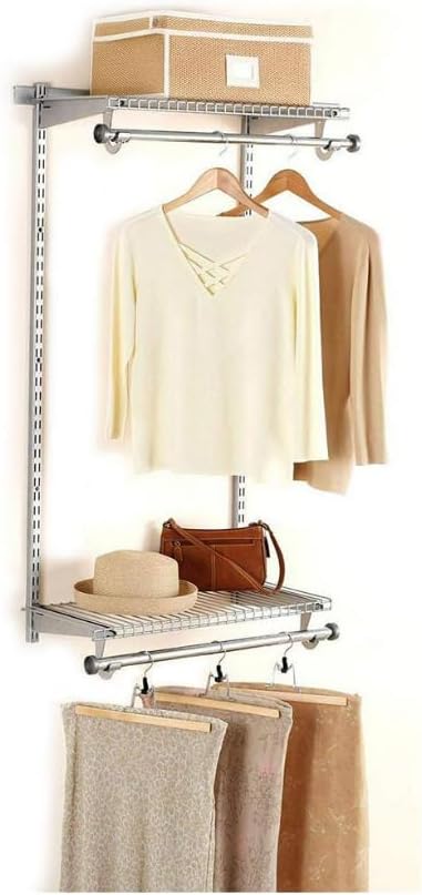 Rubbermaid Configurations Closet Shelves & Hanging Kit 26" Shelves Titanium - Image 5