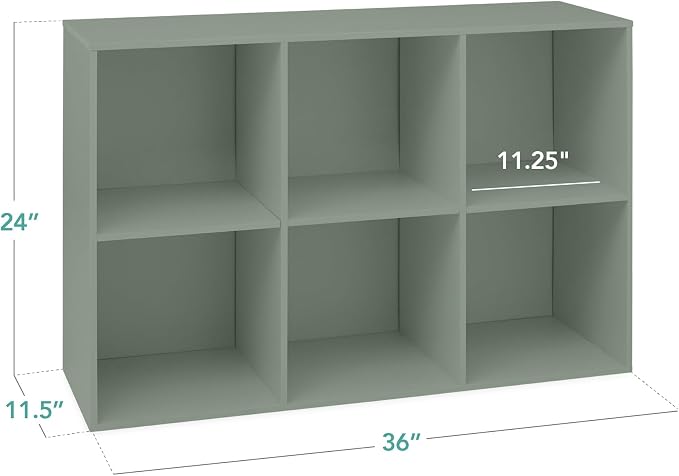 Best Choice Products Kids Bookcase 6-Cube Storage Organizer, 11in Shelf Opening - Image 2
