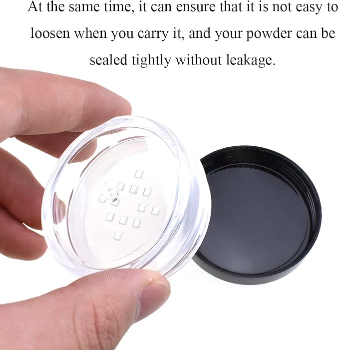 HAHIYO 4pcs 10ml/0.34oz Plastic Empty Travel Compact Case Makeup Cosmetic Jar - Image 4