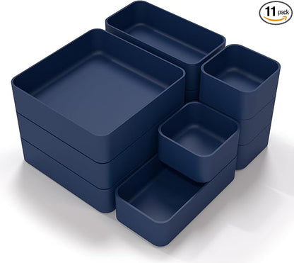 CHANCETSUI 11-Piece Stackable Drawer Organizer Set, Stationery, Utensils in by CHANCETSUI