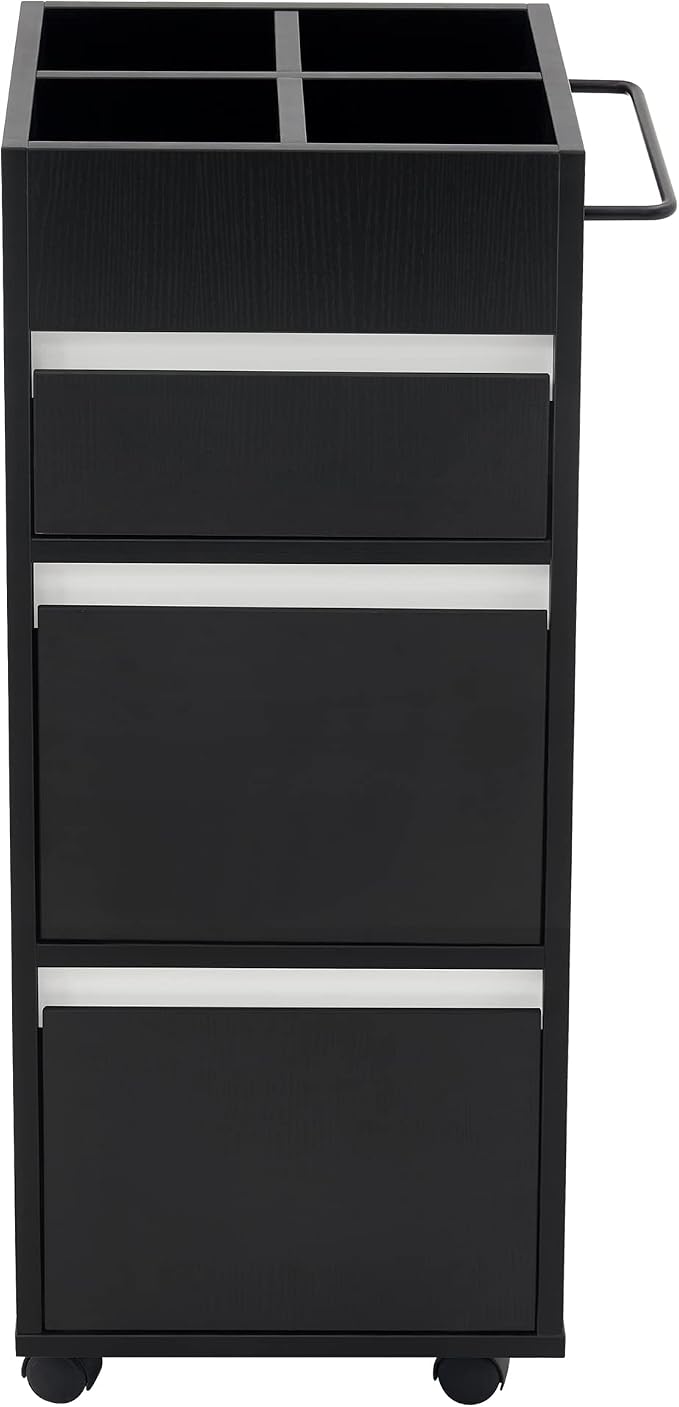 BarberPub Salon Trolley with Drawers Barber Cart Storage Cabinet Beauty - Image 9