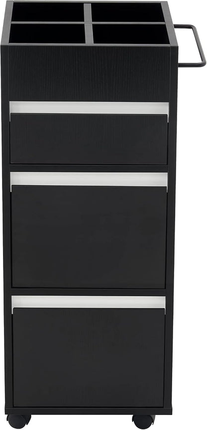 BarberPub Salon Trolley with Drawers Barber Cart Storage Cabinet Beauty - Image 9