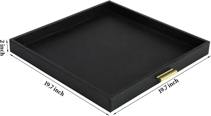 HofferRuffer Elegant Decorative Serving Tray, Coffee Table Serve Tea, Coffee or - Image 2