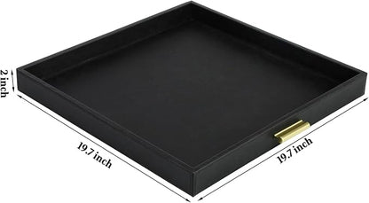 HofferRuffer Elegant Decorative Serving Tray, Coffee Table Serve Tea, Coffee or - Image 2