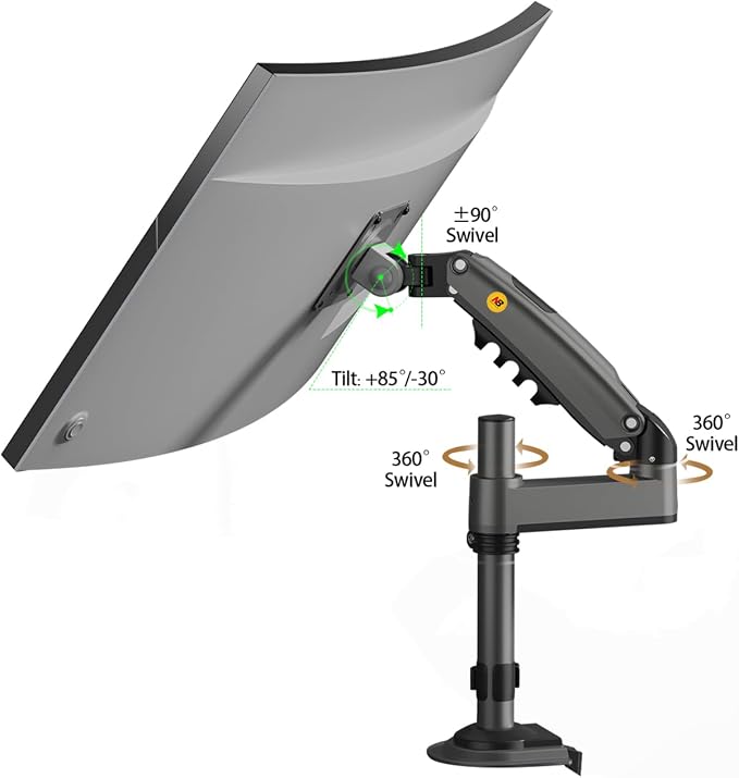 NB North Bayou Monitor Desk Mount Long Arm - Image 3
