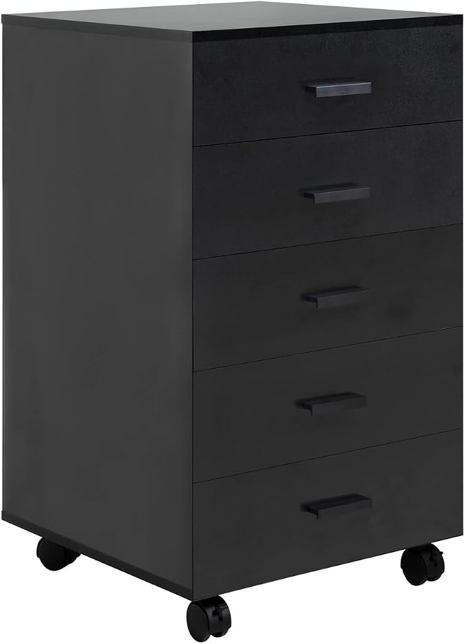 Naomi Home 5-Drawer Under Desk Rolling Storage Cart - Image 7