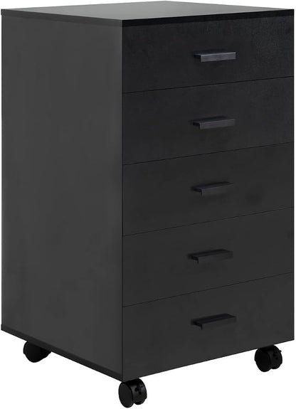 Naomi Home 5-Drawer Under Desk Rolling Storage Cart - Image 7