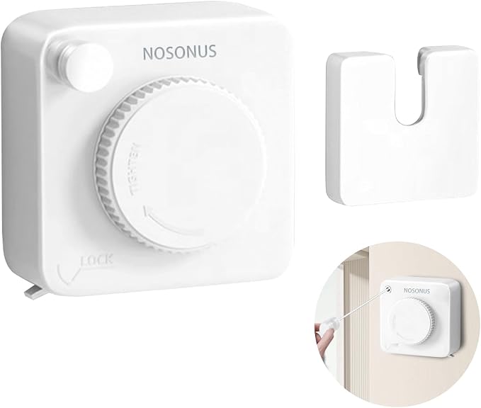 Retractable Clothesline Indoor, Non-Sagging Outdoor Clothes Line Retracting by NOSONUS