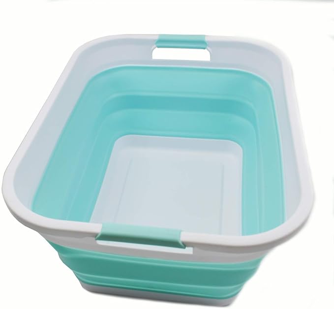 SAMMART 41L Collapsible Plastic Laundry Basket-Foldable Pop Up Storage by SAMMART