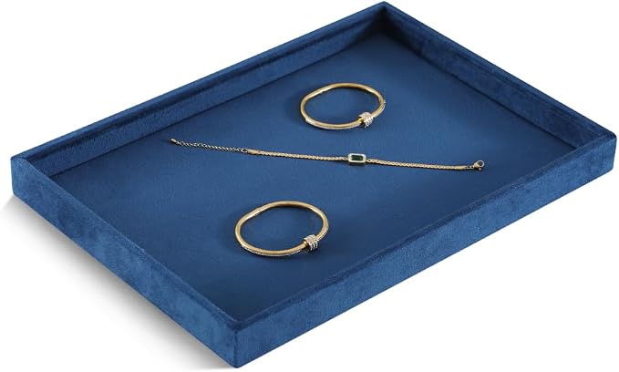 Velvet Stackable Jewelry Display Flat Tray - Image 4