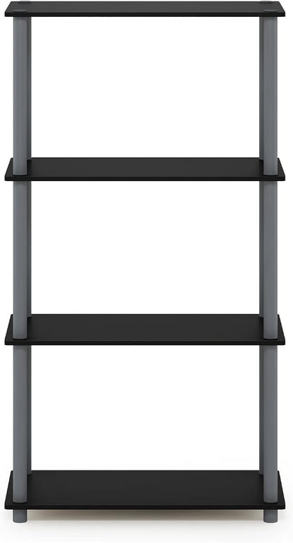 Furinno TURN-N-TUBE Storage Shelves, 4-Tier Toolless Book Shelf, Corner Shelf - Image 9