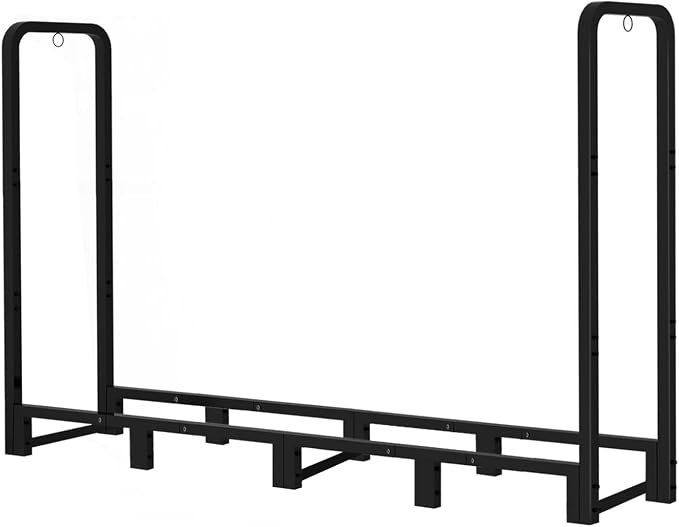 Firewood Rack Outdoor 8ft Heavy Duty Logs Holder - Image 2